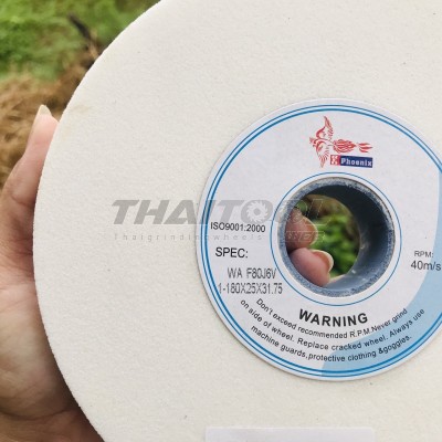 หินเจียรสีขาวWA80J6V1A 180x25x31.75