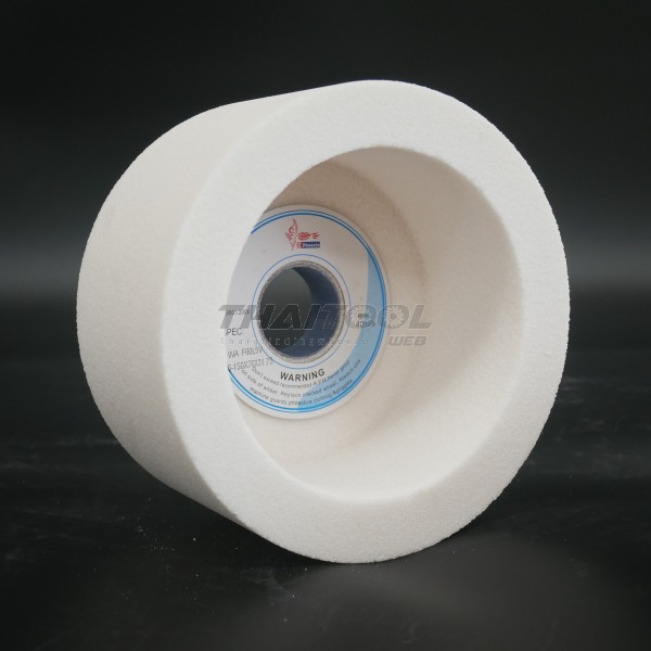 หินถ้วย6"x3" เบอร์60 สีขาว ลับใบมีดสับไม้ เหล็กไฮสปีด เหล็กเกรด เหล็กเเข็ง
