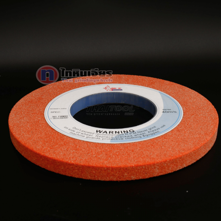 หินเจียร12"x20mm.สีส้มเบอร์ 46 เจียรเร็ว เจียรเหล็กทั่วไป เจียรโลหะที่มีความแข็งแรงสูง
