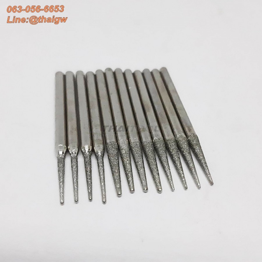 เข็มเพชรแกน 3 mm. R ทรงแหลม หัวโต 1.4 - 5.0 mm. FS (รุ่นมาตรฐาน)