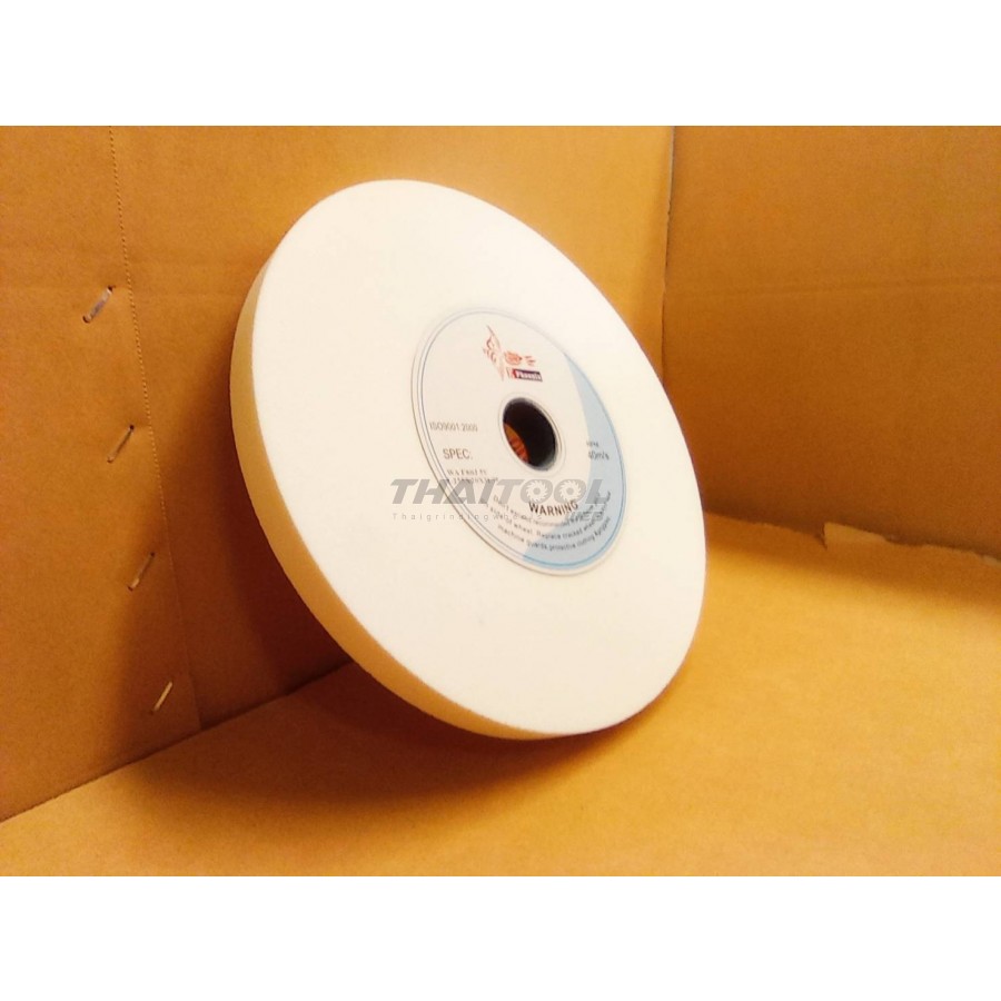 หินเจียร 10 นิ้ว (255X25X31.75 )สีขาวเบอร์ 80 เจียรเหล็กไฮสปีด เหล็กเครื่องมือ เหล็กเกรด