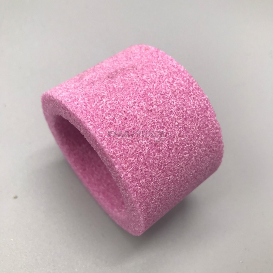 หินถ้วย2"x40mm. เบอร์36 สีชมพู ลับใบมีดสับไม้ เหล็กเหนียว เจียรงานลดขนาด ปรับทรง