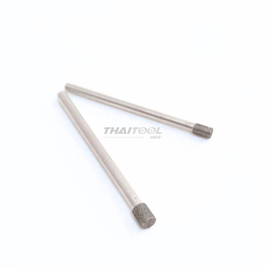 เข็มเพชรแกน 3 mm. หัวโต 3-4  mm. เคลือบเพชร CBN 100-230