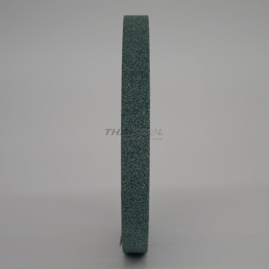 หินเจียร4"x 10 mm. สีเขียวเบอร์ 80 เจียรคาร์ไบด์ งานอโลหะ เหล็กชุปแข็ง