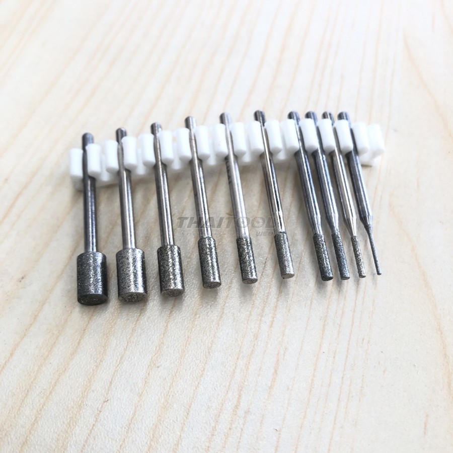  เข็มเพชรแกน 3 mm. A ทรงกระบอก หัวโต 1- 6.5 mm. FS (รุ่นมาตรฐาน)