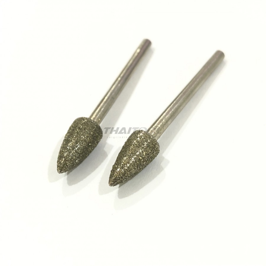 เข็มเพชรแกน 3 mm. C ทรงกรวย หัวโต 7.0 mm.