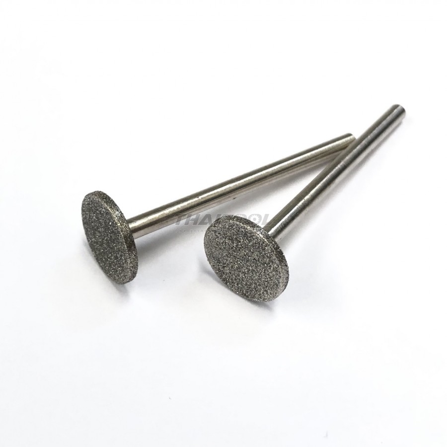 เข็มเพชรแกน 3 mm. E ทรงเหรียญขอบเหลี่ยม  หัวโต 13.0  mm. BS (เกรดโรงงาน)