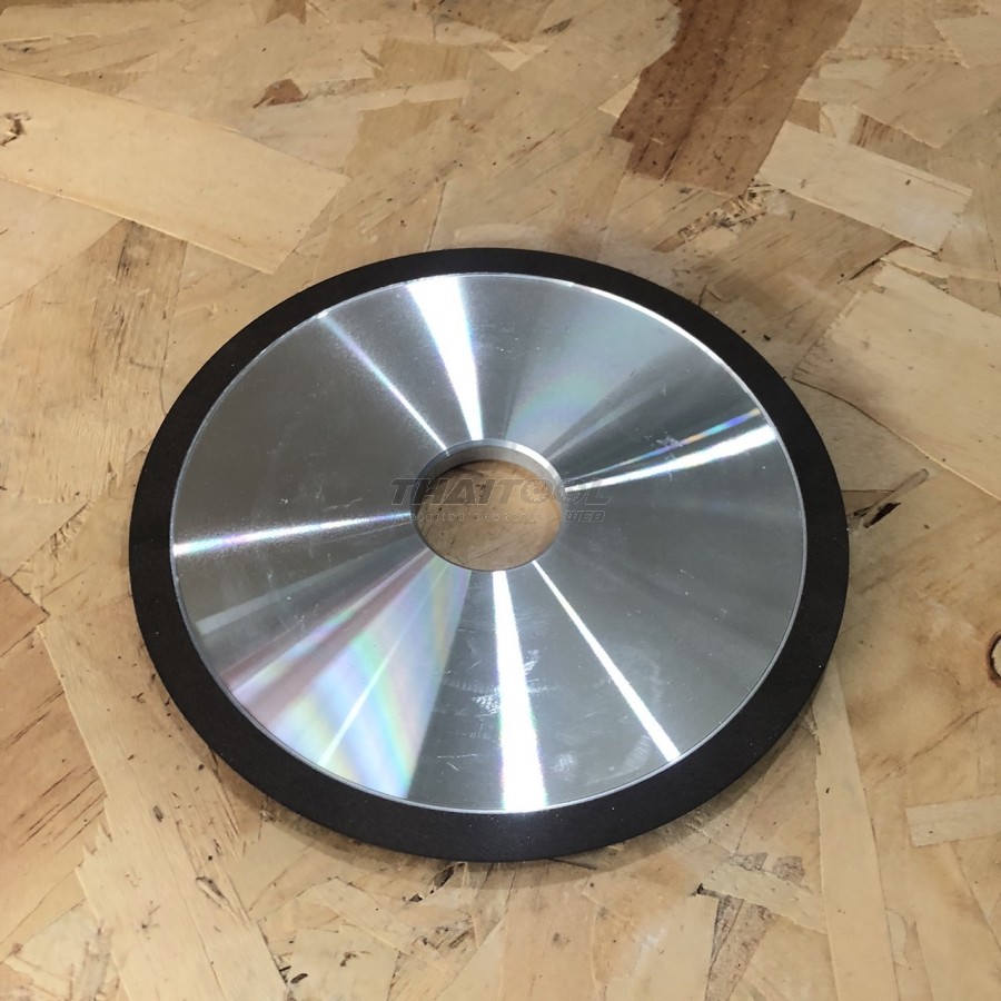 จานเพชร6"4B2 (D150-7.5T-7W-2X-15V-0.02R-32H) "CBN400" N125 ลับคมใบเลื่อยเหล็กชุปแข็ง