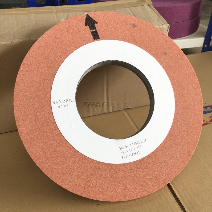 หินเจียร12"x20mm. (SL) สีส้มเบอร์ 80  เจียรเร็ว เจียรเหล็กทั่วไป เจียรโลหะที่มีความแข็งแรงสูง